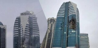 Дроны атаковали здание комплекса «Грозный-Сити». ВИДЕО