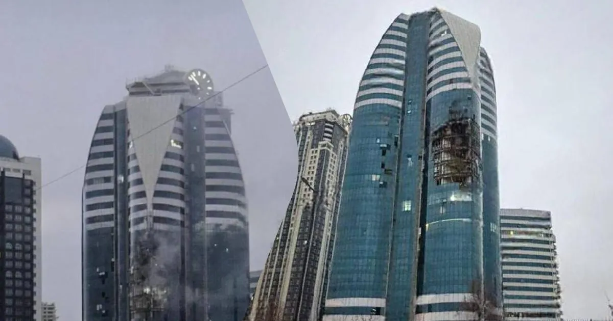 Дроны атаковали здание комплекса «Грозный-Сити». ВИДЕО