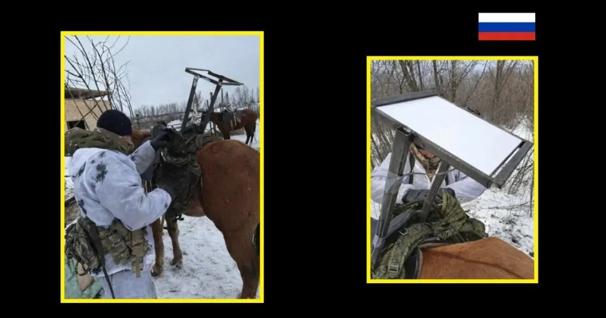 Ядерная держава в деградации: российские штурмовики крепят Starlink на лошадей. ВИДЕО