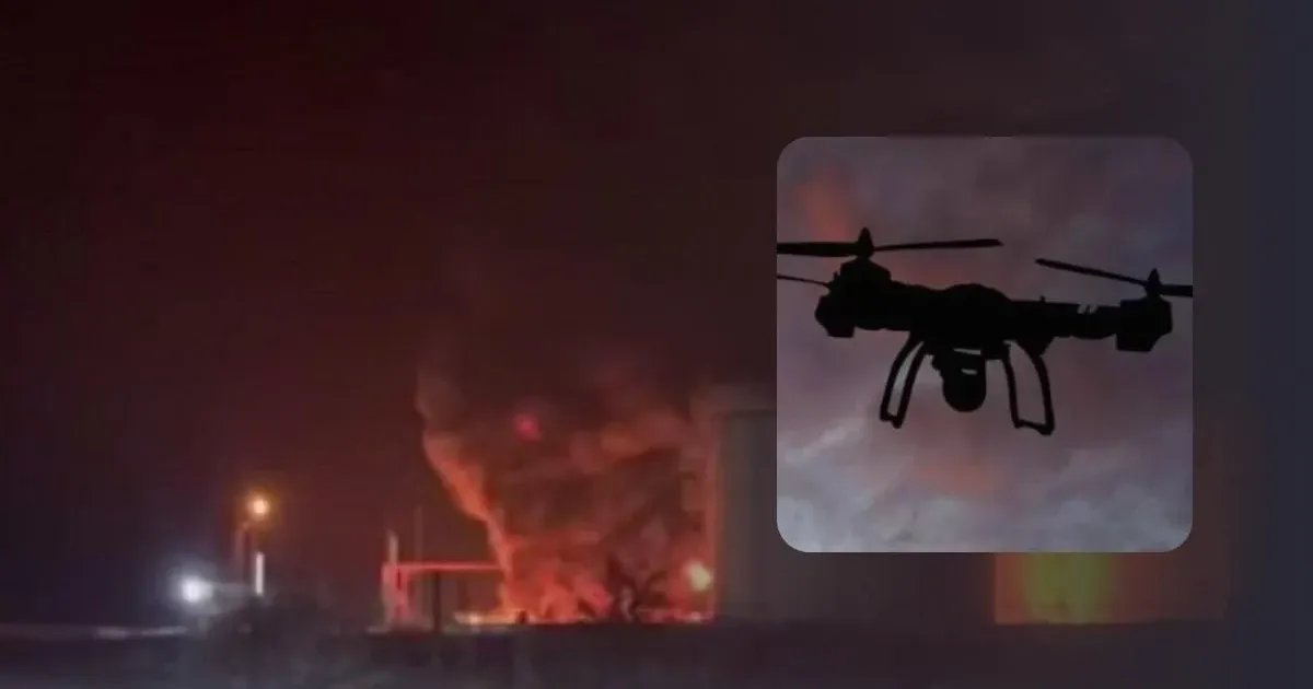 Дроны атаковали Славянск-на-Кубани: сообщают о пожаре на НПЗ. ВИДЕО