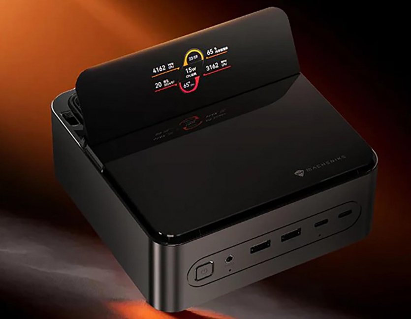 Мини-ПК Machenike Mini GTS получил четыре вентилятора и откидной дисплей