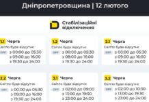 Графіки відключень світла у Дніпропетровській області на 12 лютого: деталі