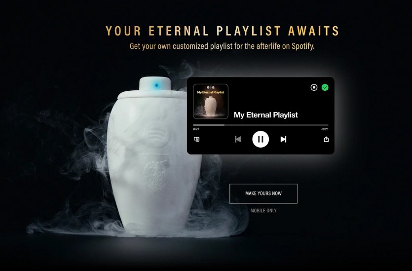 После смерти не наслушаешься: Spotify продает Bluetooth-колонку в виде погребальной урны
