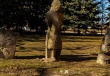 До музею Яворницького евакуювали ще п’ять кам’яних баб зі степів Дніпропетровщини