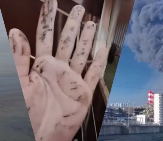 Нефтяное пятно от Туапсе ползет в сторону дворца Путина в Геленджике. ВИДЕО