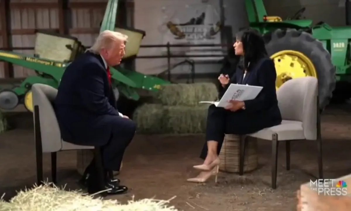 Американская телеведущая довела Трампа до того, что президент бежал из студии. ВИДЕО
