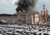 Пожар на оборонном заводе в Новосибирске: горит предприятие, производящее компоненты для оружия. ВИДЕО