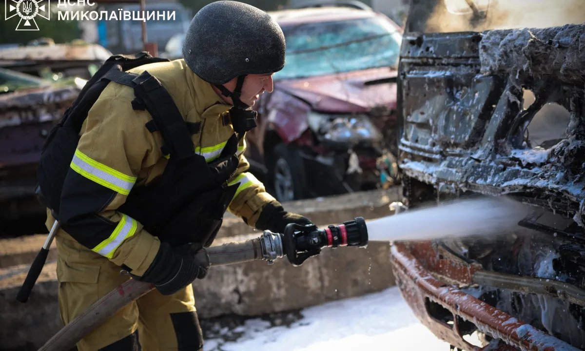 В Николаеве дроны нанесли удар по транспортному предприятию. ФОТО