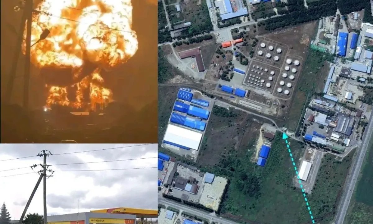 Россия под атакой дронов: поражена нефтебаза в Ставропольском крае. ВИДЕО