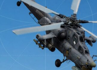 Украинские дроны атаковали российский ударный вертолёт «Ночной охотник» в России