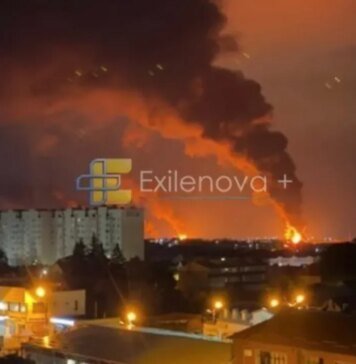 После ночной атаки дронов на Ставрополье горит местный НПЗ. ВИДЕО