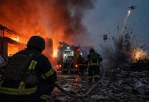 Россия вновь обстреляла спасателей во время ликвидации последствий авиаудара по Краматорску