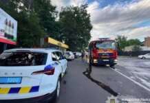 Лег под колеса ради друга: на Днепропетровщине полицейская машина тяжело травмировала мужчину. ВИДЕО