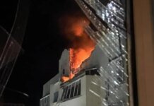 Российский дрон попал в многоэтажный дом в Борисполе. ВИДЕО и ФОТО