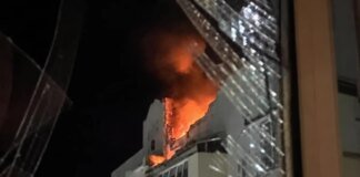 Российский дрон попал в многоэтажный дом в Борисполе. ВИДЕО и ФОТО