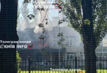 Россия утром ударила по Киеву: есть раненіе, повреждены школа и СТО. ФОТО