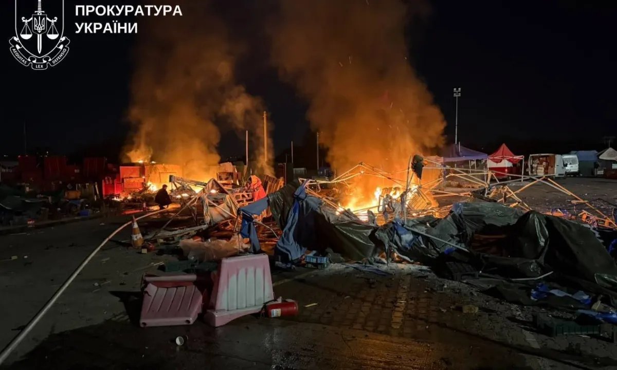 «Демилитаризация» овощных рядов: вечерняя атака БПЛА на Киев пришлась рынок «Столичный». ВИДЕО